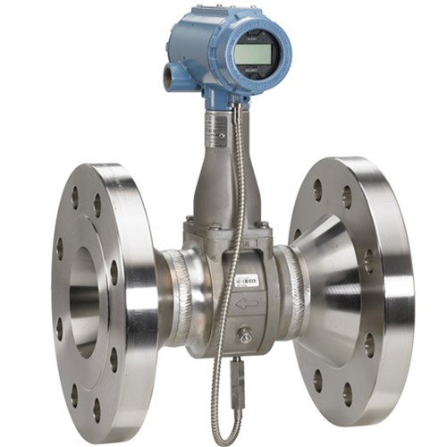 FIG. 1. Vortex flowmeter with transmitter.