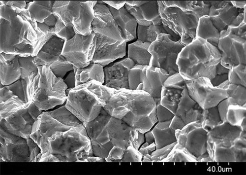 FIG. 2. This H2 embrittled diaphragma shows evidence of intergranular corrosion that could lead to its failure.